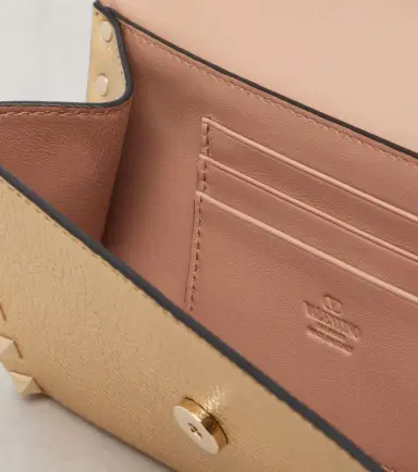 Valentino Garavani Rockstud metallic leather wallet on chain | Thumbnail 3