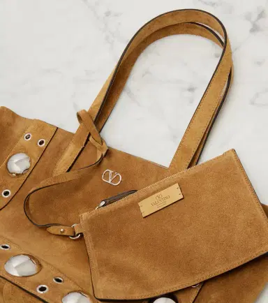Valentino Garavani Nellcôte Medium suede tote bag | Thumbnail 4