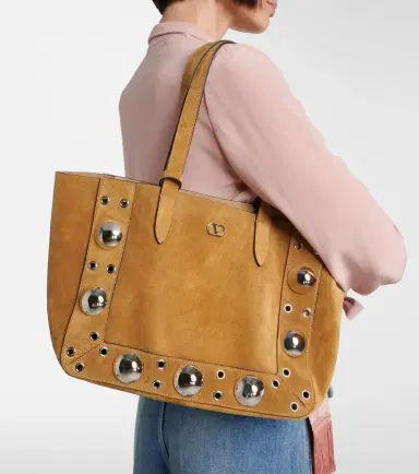 Valentino Garavani Nellcôte Medium suede tote bag | Thumbnail 5