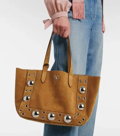 Valentino Garavani Nellcôte Medium suede tote bag | Thumbnail 7