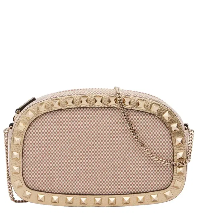 Valentino Garavani Rockstud VLogo Mini canvas shoulder bag