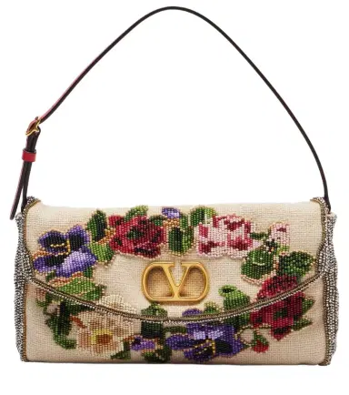 Valentino Garavani DeVain Small beaded shoulder bag | Thumbnail 1 Valentino Garavani DeVain Small beaded shoulder bag | Thumbnail 1