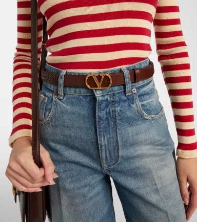 Valentino Garavani VLogo braided leather belt | Thumbnail 3