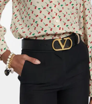 Valentino Garavani VLogo 40 reversible leather belt | Thumbnail 3