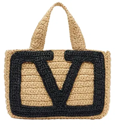 Valentino Garavani Viva Superstar Small raffia tote bag | Thumbnail 1 Valentino Garavani Viva Superstar Small raffia tote bag | Thumbnail 1