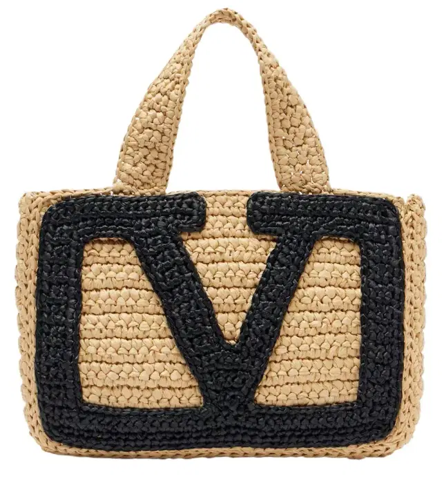 Valentino Garavani Viva Superstar Small raffia tote bag