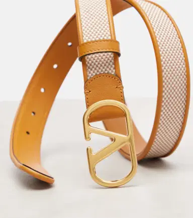 Valentino Garavani VLogo canvas and leather belt | Thumbnail 2