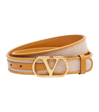 Valentino Garavani VLogo canvas and leather belt | Thumbnail 1