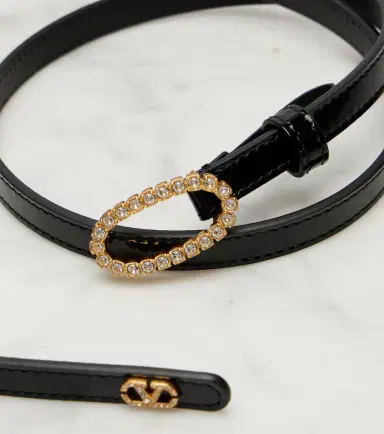 Valentino Garavani VLogo embellished leather belt | Thumbnail 4
