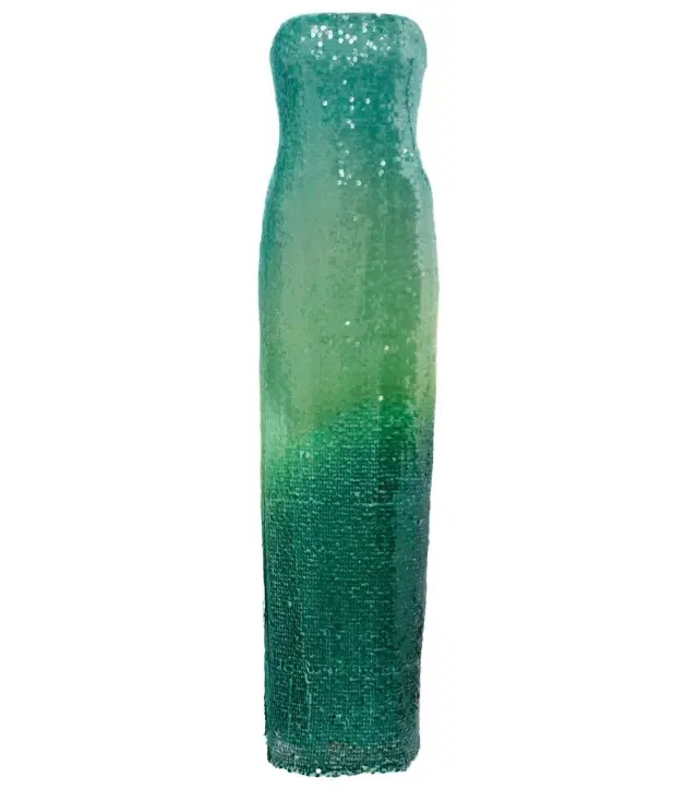 Simkhai Translucent sequined semi-sheer gown