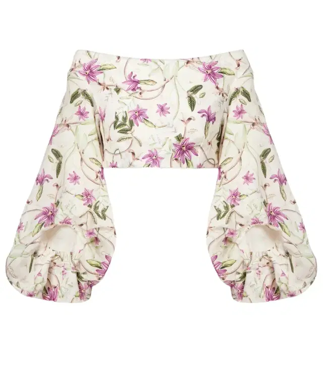 Agua by Agua Bendita Duria floral linen crop top