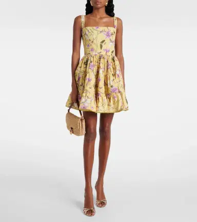 Agua by Agua Bendita Lima printed cotton minidress | Thumbnail 4
