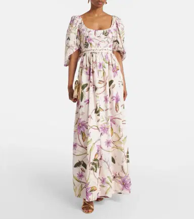 Agua by Agua Bendita Viviane floral cotton maxi dress | Thumbnail 3