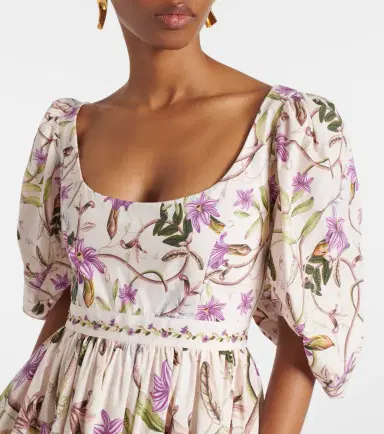 Agua by Agua Bendita Viviane floral cotton maxi dress | Thumbnail 4