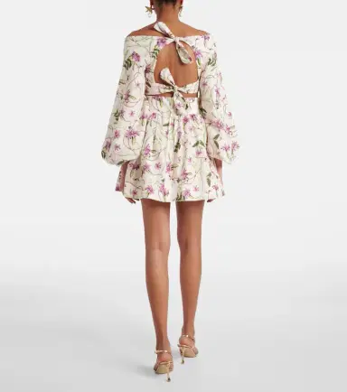 Agua by Agua Bendita Floral linen miniskirt | Thumbnail 2