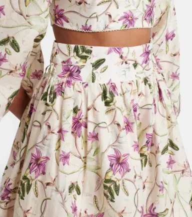 Agua by Agua Bendita Floral linen miniskirt | Thumbnail 4