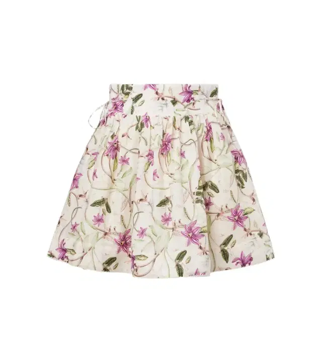 Agua by Agua Bendita Floral linen miniskirt