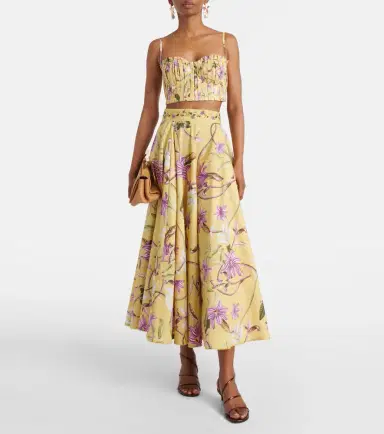 Agua by Agua Bendita Morgina floral cotton bustier | Thumbnail 3