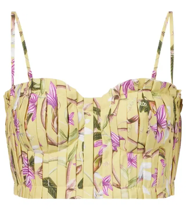 Agua by Agua Bendita Morgina floral cotton bustier