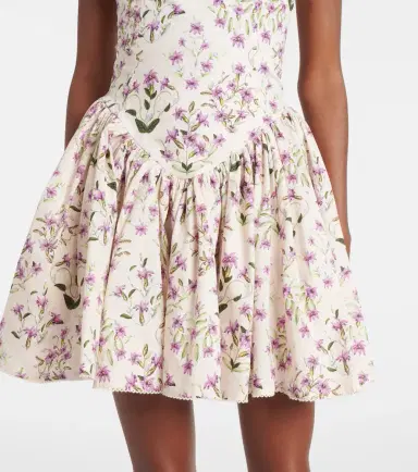 Agua by Agua Bendita Pluma floral cotton minidress | Thumbnail 3