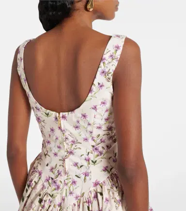 Agua by Agua Bendita Pluma floral cotton minidress | Thumbnail 4