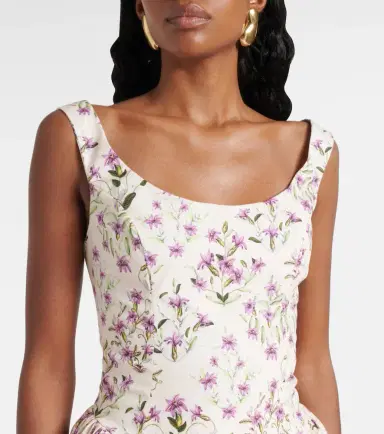 Agua by Agua Bendita Pluma floral cotton minidress | Thumbnail 5