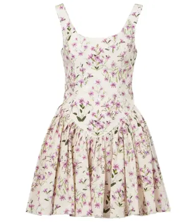 Agua by Agua Bendita Pluma floral cotton minidress | Thumbnail 1