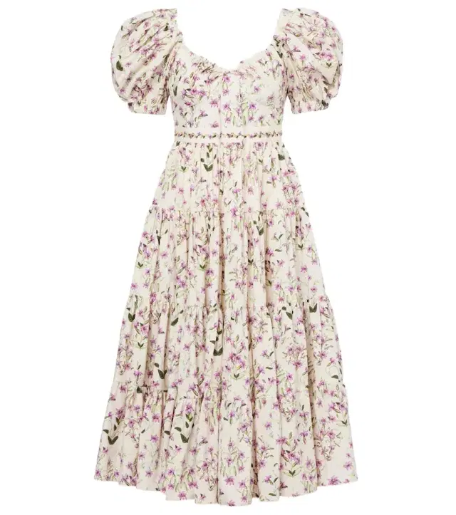 Agua by Agua Bendita Palmera tiered cotton maxi dress