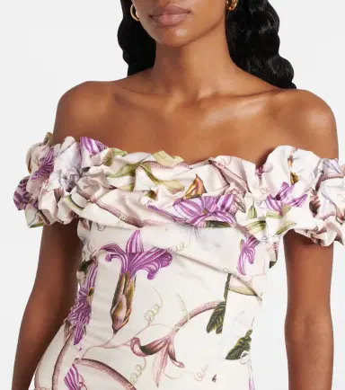 Agua by Agua Bendita Jardin Mutisia floral cotton minidress | Thumbnail 2