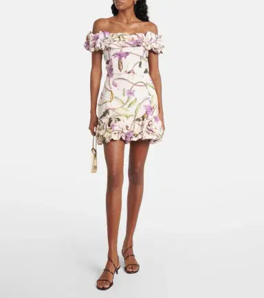Agua by Agua Bendita Jardin Mutisia floral cotton minidress | Thumbnail 4