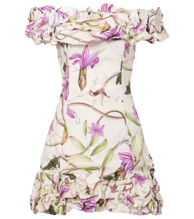Agua by Agua Bendita Jardin Mutisia floral cotton minidress
