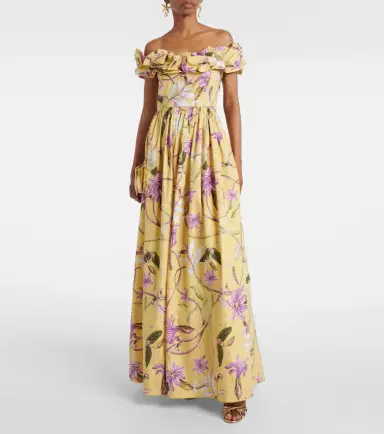 Agua by Agua Bendita Espliego floral cotton poplin maxi dress | Thumbnail 3