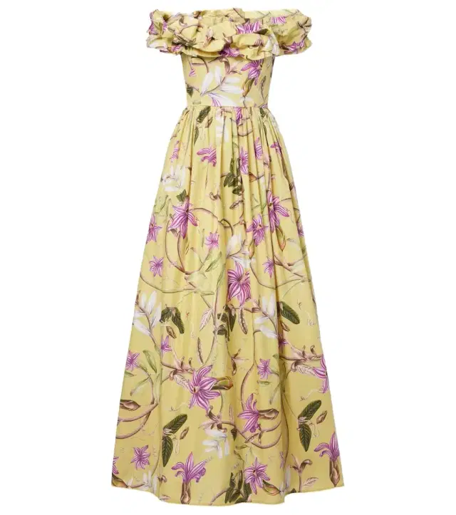 Agua by Agua Bendita Espliego floral cotton poplin maxi dress