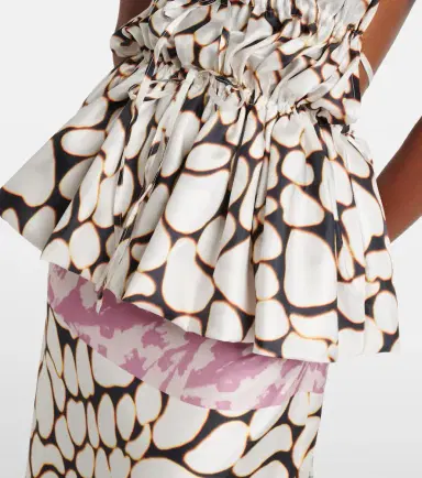 Dries Van Noten Printed halterneck silk twill top | Thumbnail 4