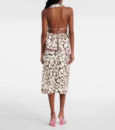 Dries Van Noten Printed halterneck silk twill top | Thumbnail 5