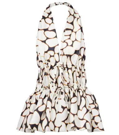 Dries Van Noten Printed halterneck silk twill top | Thumbnail 1