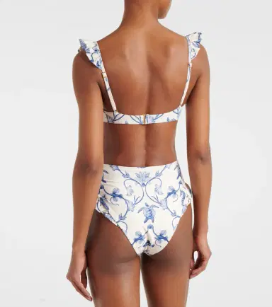 Agua by Agua Bendita Jengibre printed ruffled bikini bottoms | Thumbnail 4