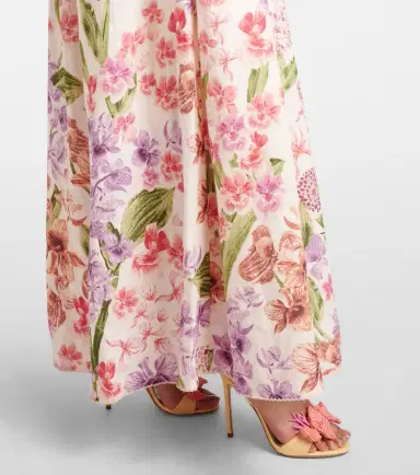 Agua by Agua Bendita Espliego floral linen maxi dress | Thumbnail 4