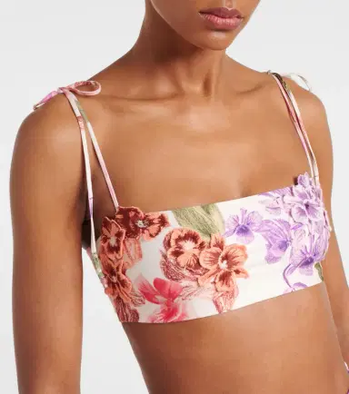 Agua by Agua Bendita Floral-appliqué bikini top | Thumbnail 2