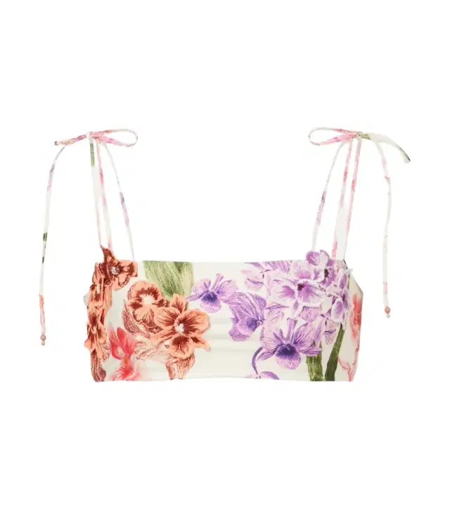 Agua by Agua Bendita Floral-appliqué bikini top