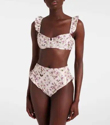Agua by Agua Bendita Jengibre floral ruffled bikini bottoms | Thumbnail 4