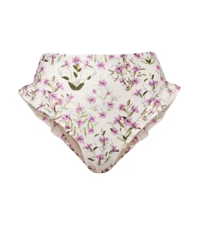 Agua by Agua Bendita Jengibre floral ruffled bikini bottoms