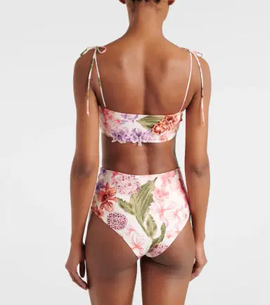 Agua by Agua Bendita Floral high-rise bikini bottoms | Thumbnail 2