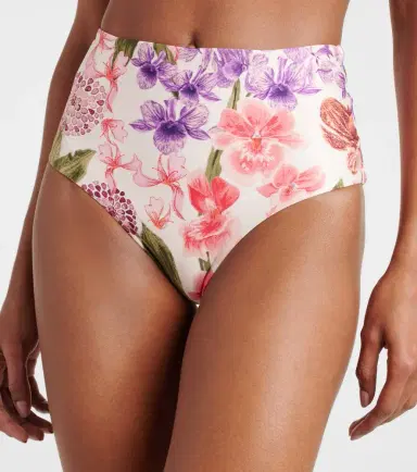 Agua by Agua Bendita Floral high-rise bikini bottoms | Thumbnail 3