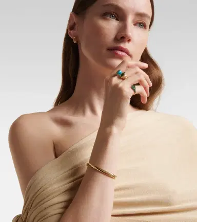 David Yurman Sculpted Cable 18kt gold bangle | Thumbnail 3