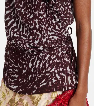 Dries Van Noten Printed ruffled top | Thumbnail 4