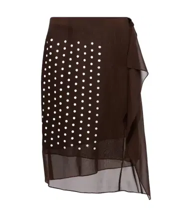 Dries Van Noten Polka-dot silk-blend midi skirt | Thumbnail 1
