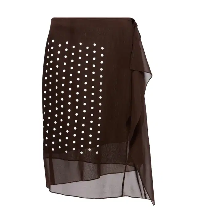 Dries Van Noten Polka-dot silk-blend midi skirt