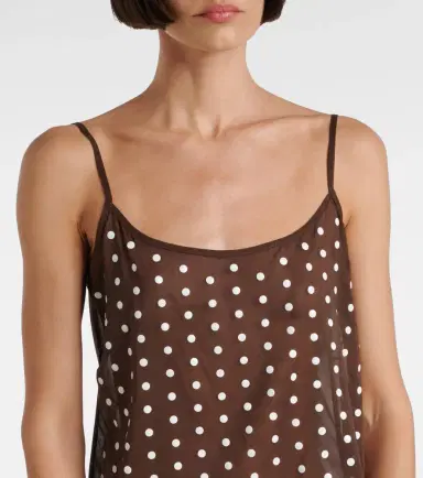 Dries Van Noten Polka-dot silk-blend tank top | Thumbnail 4