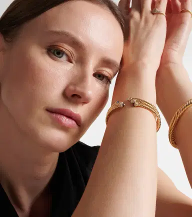 David Yurman Cablespira Flex 18kt gold cuff bracelet with topazes and diamonds | Thumbnail 4 David Yurman Cablespira Flex 18kt gold cuff bracelet with topazes and diamonds | Thumbnail 4